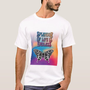 Pracht van het leven met vlinder t-shirt
