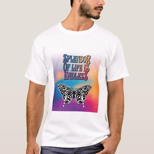 Pracht van het leven met vlinder t-shirt (Voorkant)