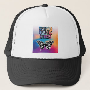 Pracht van het leven met vlinder trucker pet