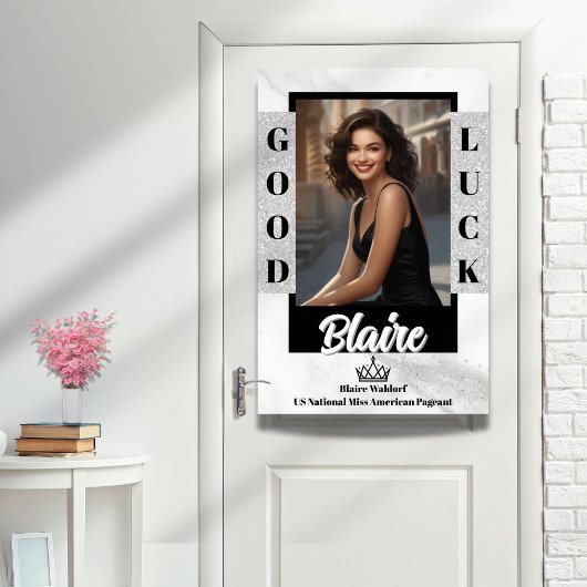 Prachtdeurdienstmarmer Glitter Glam Afscheid Poster