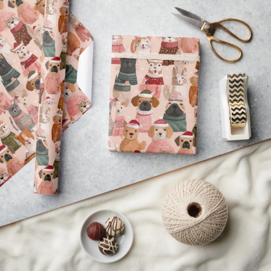 prachteig ontwerp van dieren cadeaupapier (Crafts)