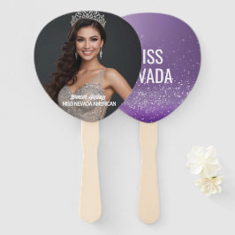 Prachtfans Paarse Glam Publiek Wedstrijdwaaier - S Handwaaier