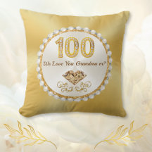 Prachtig, 100e verjaardag kussen, 100e verjaardag