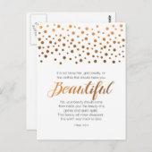 Prachtig, 1 Peter 3 de Verse van de Manuscript Briefkaart (Voorkant / Achterkant)