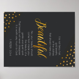 Prachtig, 1 Peter 3 de Verse van de Manuscript Poster