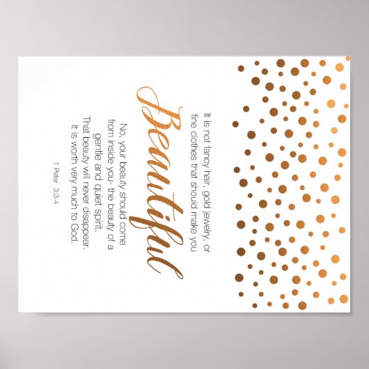 Prachtig, 1 Peter 3 de Verse van de Manuscript Poster (Voorkant)