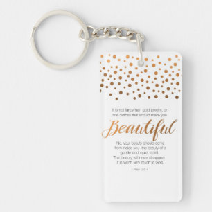 Prachtig, 1 Peter 3 de Verse van de Manuscript Sleutelhanger