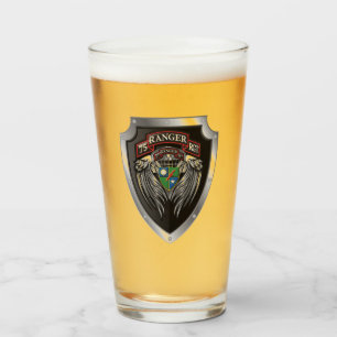 Prachtig 1e Vleermuis 75e Ranger Regiment Scroll Glas