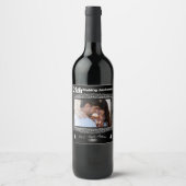 Prachtig 25th Wedding Jubileum Wine Label Wijn Etiket (Voorkant)