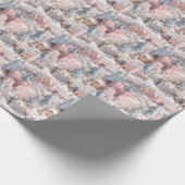 Prachtig 3D feestelijk kerstdorp Cadeaupapier (Hoek)