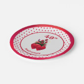 Prachtig 40e Jubileum Papieren Bordje (Gekanteld)