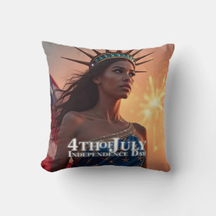 Prachtig 4 juli-ontwerp - Vuurwerk en vrijheid Kussen