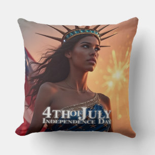 Prachtig 4 juli-ontwerp - Vuurwerk en vrijheid Kussen