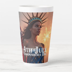 Prachtig 4 juli-ontwerp - Vuurwerk en vrijheid Latte Mok