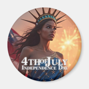 Prachtig 4 juli-ontwerp - Vuurwerk en vrijheid Magneet