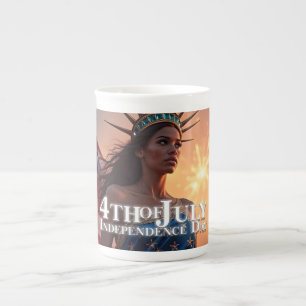 Prachtig 4 juli-ontwerp - Vuurwerk en vrijheid Porselein Kop