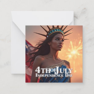 Prachtig 4 juli Ontwerp - Vuurwerk & Vrijheid Notitiekaartje
