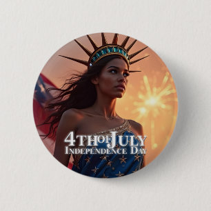 Prachtig 4 juli Ontwerp - Vuurwerk & Vrijheid Ronde Button 5,7 Cm