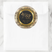 Prachtig 50e Golden Wedding Jubileum Ronde Sticker (Tas)