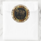 Prachtig 50e Golden Wedding Jubileum Ronde Sticker (Tas)
