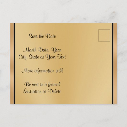 Prachtig 50e Jubileum Save the Date Post Kaarten (Achterkant)