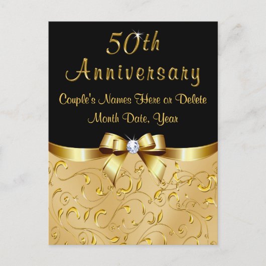 Prachtig 50e Jubileum Save the Date Post Kaarten (Voorkant)