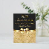 Prachtig 50e Jubileum Save the Date Post Kaarten (Staand voorkant)