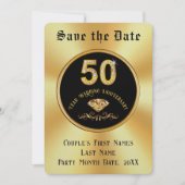 Prachtig, 50ste bruiloft Jubileum Save the Date, Kaart (Voorkant)