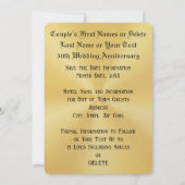 Prachtig, 50ste bruiloft Jubileum Save the Date, Kaart (Achterkant)