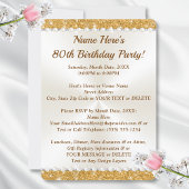 Prachtig, 80ste Verjaardag Uitnodigingen met FOTO,