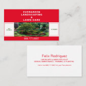 Prachtig aangelegde gazon foto Visitekaartje (Voorkant / Achterkant)