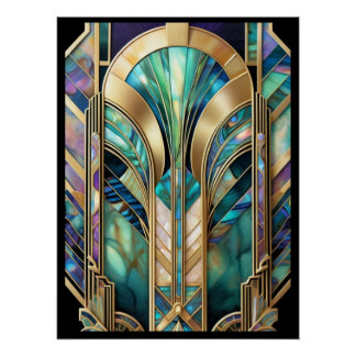 Prachtig Abalone Art Deco Poster. Perfect Poster