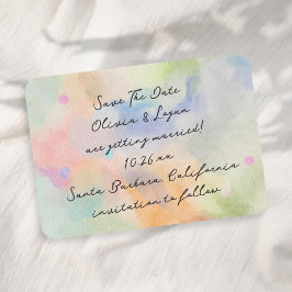Prachtig Abstract Aquarel Modern Schrift Huwelijk Save The Date