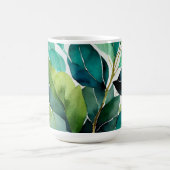 Prachtig, Abstract Blauwgroen, Groen, Smaragd, Bot Koffiemok (Center)