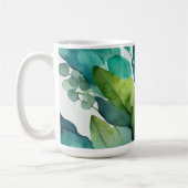 Prachtig, Abstract Blauwgroen, Groen, Smaragd, Bot Koffiemok (Links)