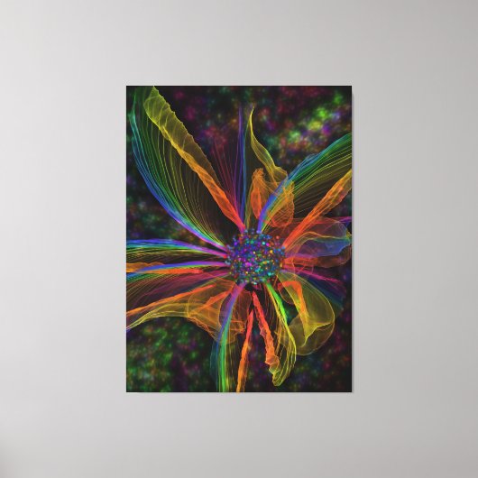 Prachtig Abstract bloemverpakt canvas (Voorkant)