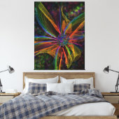 Prachtig Abstract bloemverpakt canvas (Insitu (Slaapkamer))