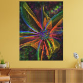 Prachtig Abstract bloemverpakt canvas Afdruk (Insitu (Woonkamer))