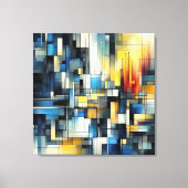 Prachtig Abstract in blauw Canvas Afdruk (Voorkant)