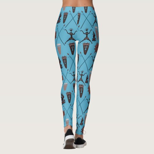 Prachtig Abstract patroon Symbolen Leggings (Achterkant)