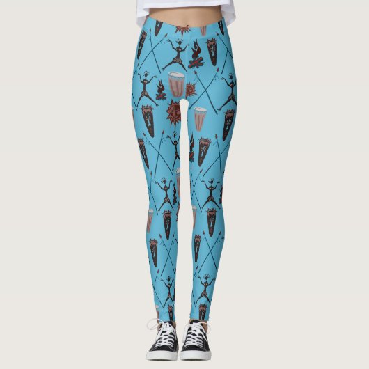 Prachtig Abstract patroon Symbolen Leggings (Voorkant)