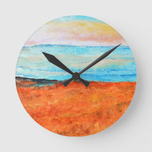 Prachtig Abstract Sinaasappel voor het verven van  Ronde Klok