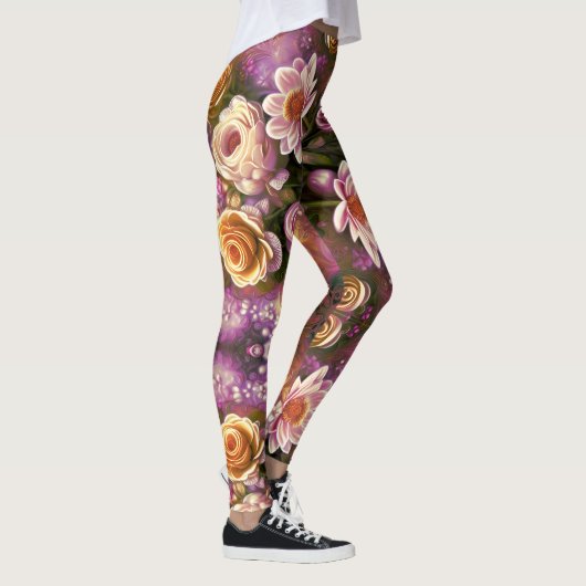 Prachtig acrylisch ventilatorpatroon leggings (Rechts)