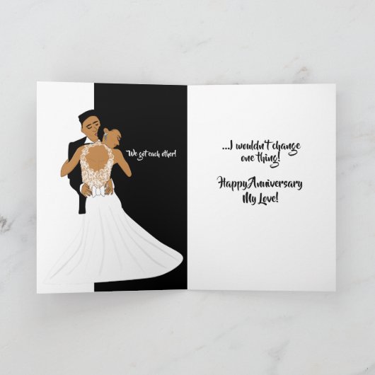 Prachtig Afrikaans Amerikaans Jubileum Bedankkaart (Binnen)