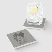 Prachtig Afrikaans Koningin Marmer Onderzetter (Zijkant)