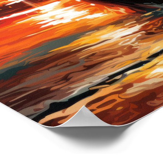 Prachtig Afrikaans vrouw silhouet dansen Poster (Hoek)