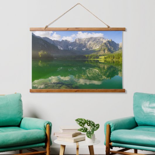 Prachtig Alpenmeer in de Italiaanse Alpen Hangend Wandkleed (Woonkamer)