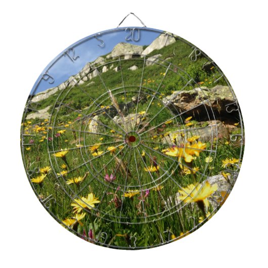 Prachtig! Alpiene bloemen Dartbord (Voorkant)