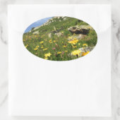 Prachtig! Alpiene bloemen Ovale Sticker (Tas)