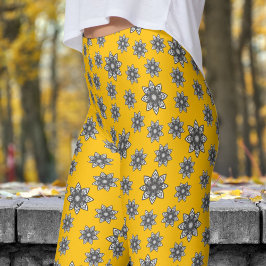 Prachtig Amber Sinaasappel Mandela Patroon Leggings